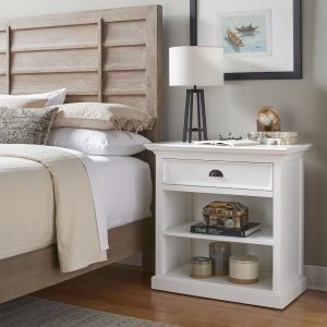 T764L | Halifax Grand Bedside Table with shelves